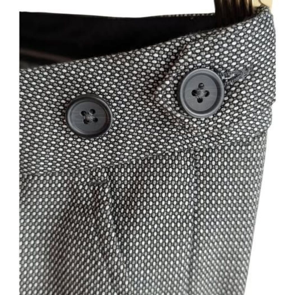 Banana Republic Black & White Checkered Print Dress Pants 6 Petite - Picture 3 of 6
